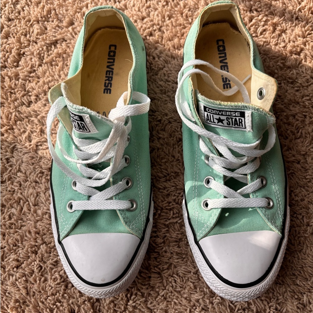 Women’s Converse Mint Green size 10.